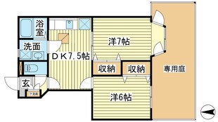 バーリーグリフィンＦⅡの物件間取画像